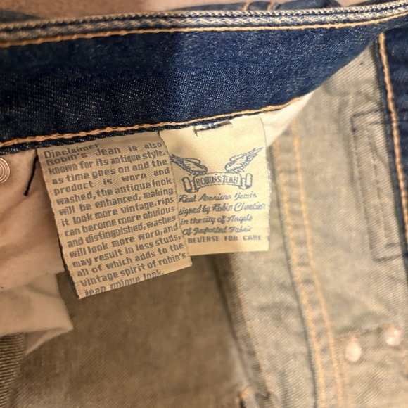 ROBINS Jeans Long Flap bronze‎ studded pockets, size 36 - Picture 7 of 11